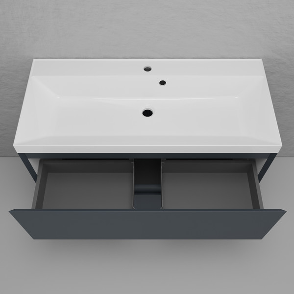 Тумба с умывальником Symbolite Манхэттен 100 Plus 2 ящика + Line 100x48