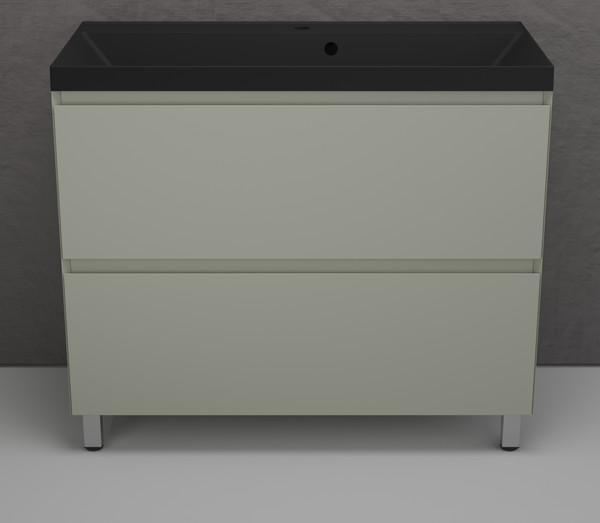 Тумба с умывальником Symbolite Манхэттен 100 Plus 2 ящика + Line 100x48 - фото