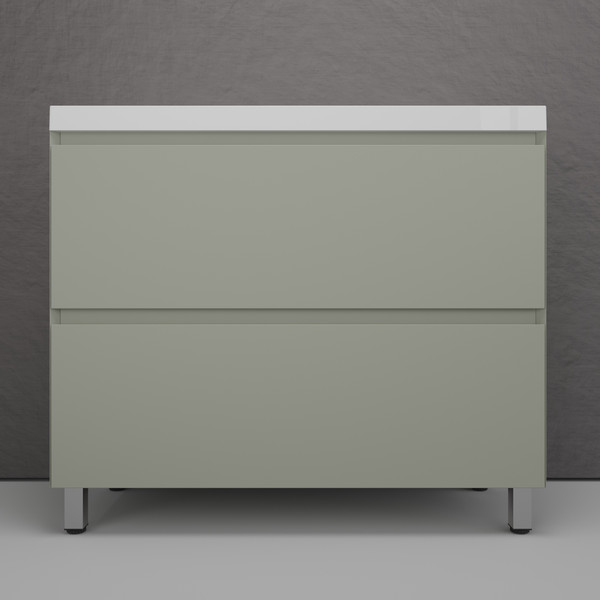 Тумба с умывальником Symbolite Манхэттен 100 Plus 2 ящика + Line 100x48