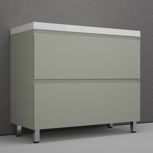 Тумба с умывальником Symbolite Манхэттен 100 Plus 2 ящика + Line 100x48