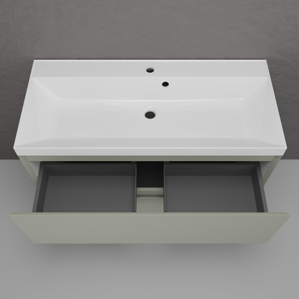 Тумба с умывальником Symbolite Манхэттен 100 Plus 2 ящика + Line 100x48