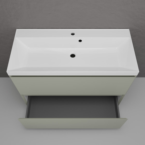 Тумба с умывальником Symbolite Манхэттен 100 Plus 2 ящика + Line 100x48