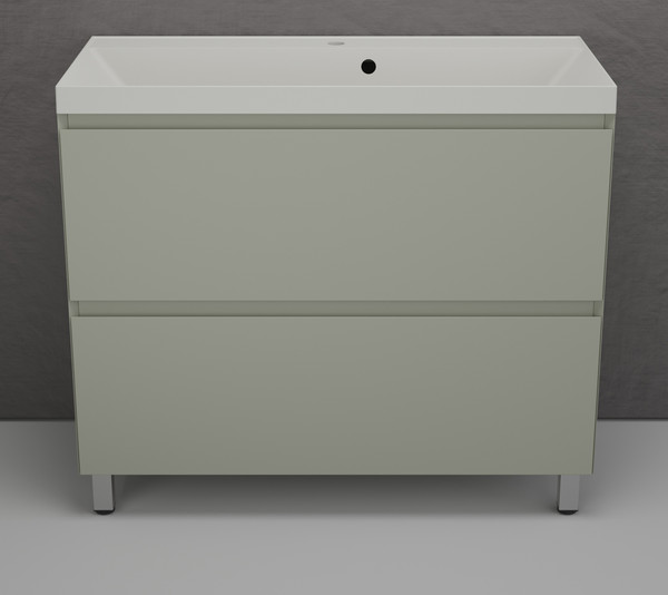 Тумба с умывальником Symbolite Манхэттен 100 Plus 2 ящика + Line 100x48 - фото