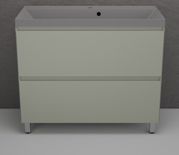 Тумба с умывальником Symbolite Манхэттен 100 Plus 2 ящика + Line 100x48 - фото