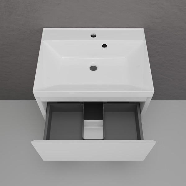 Тумба с умывальником Symbolite Манхэттен 60 Plus 2 ящика + Asti 60x45