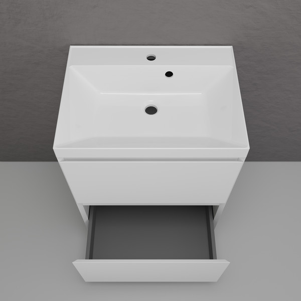 Тумба с умывальником Symbolite Манхэттен 60 Plus 2 ящика + Asti 60x45