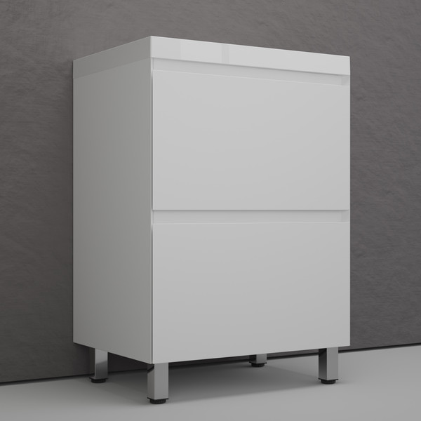 Тумба с умывальником Symbolite Манхэттен 60 Plus 2 ящика + Asti 60x45