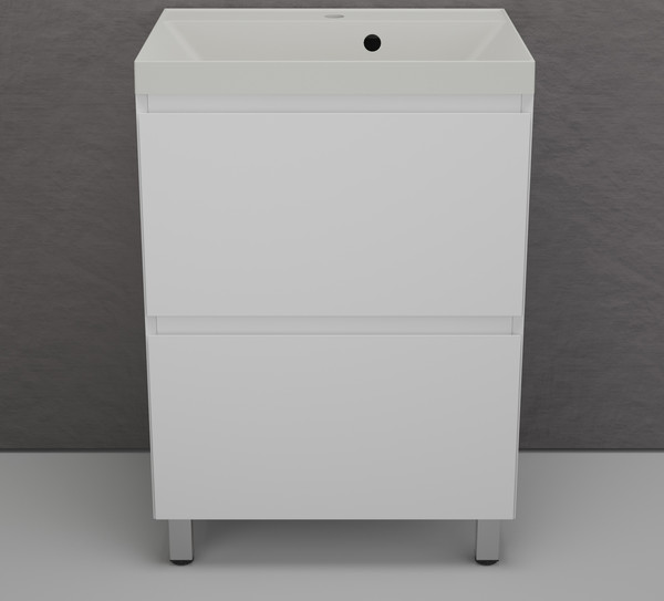 Тумба с умывальником Symbolite Манхэттен 60 Plus 2 ящика + Asti 60x45 - фото