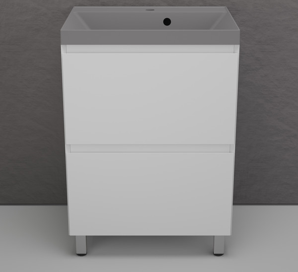 Тумба с умывальником Symbolite Манхэттен 60 Plus 2 ящика + Asti 60x45 - фото