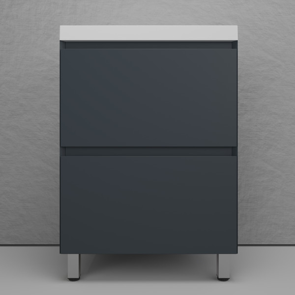 Тумба с умывальником Symbolite Манхэттен 60 Plus 2 ящика + Asti 60x45