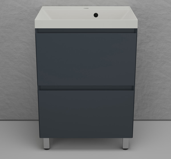 Тумба с умывальником Symbolite Манхэттен 60 Plus 2 ящика + Asti 60x45 - фото