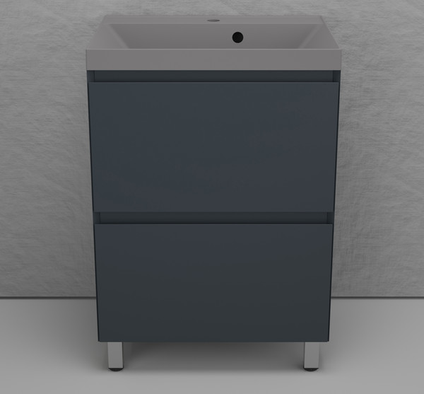 Тумба с умывальником Symbolite Манхэттен 60 Plus 2 ящика + Asti 60x45 - фото