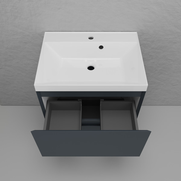 Тумба с умывальником Symbolite Манхэттен 60 Plus 2 ящика + Asti 60x45