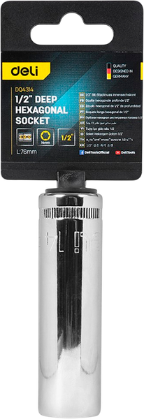 Головка слесарная Deli Торцевая шестигранная / EDQ4314 - фото