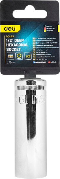 Головка слесарная Deli Торцевая шестигранная / EDQ4319 - фото