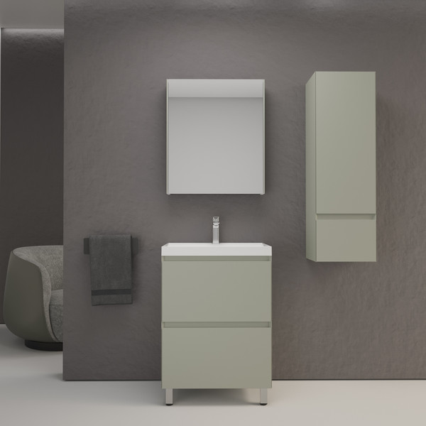 Тумба с умывальником Symbolite Манхэттен 60 Plus 2 ящика + Asti 60x45 - фото