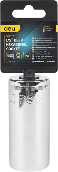 Головка слесарная Deli Торцевая шестигранная / EDQ4327 - фото