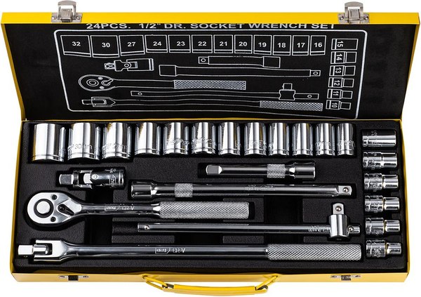 Набор головок слесарных Deli EDL2024T