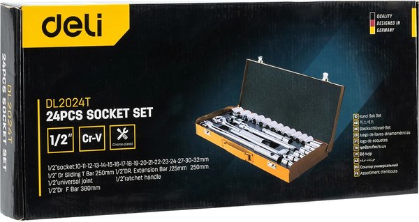 Набор головок слесарных Deli EDL2024T