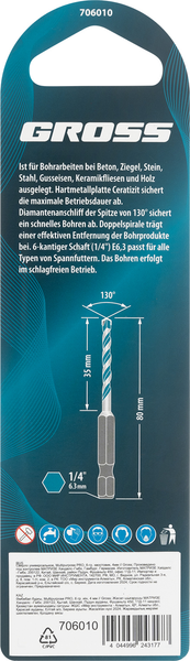 Сверло Gross Multipurpose PRO / 706010