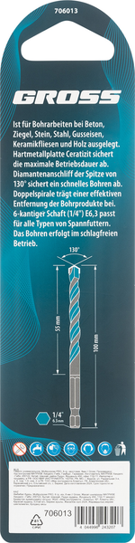 Сверло Gross Multipurpose PRO / 706013