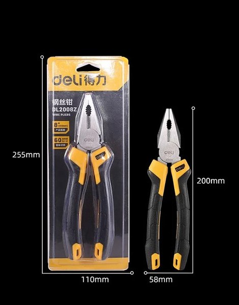 Плоскогубцы Deli EDL2008Z