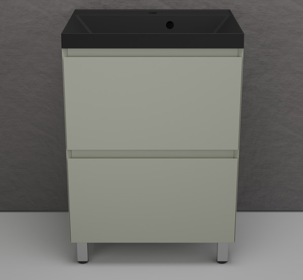 Тумба с умывальником Symbolite Манхэттен 60 Plus 2 ящика + Asti 60x45 - фото