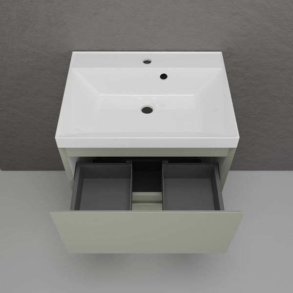 Тумба с умывальником Symbolite Манхэттен 60 Plus 2 ящика + Asti 60x45