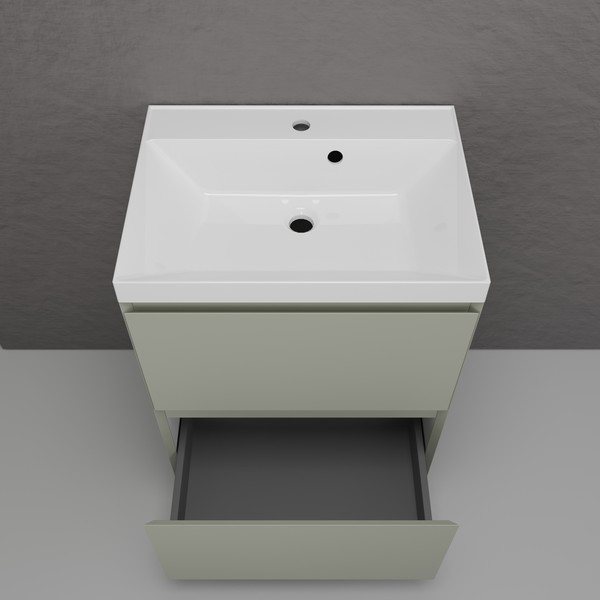 Тумба с умывальником Symbolite Манхэттен 60 Plus 2 ящика + Asti 60x45