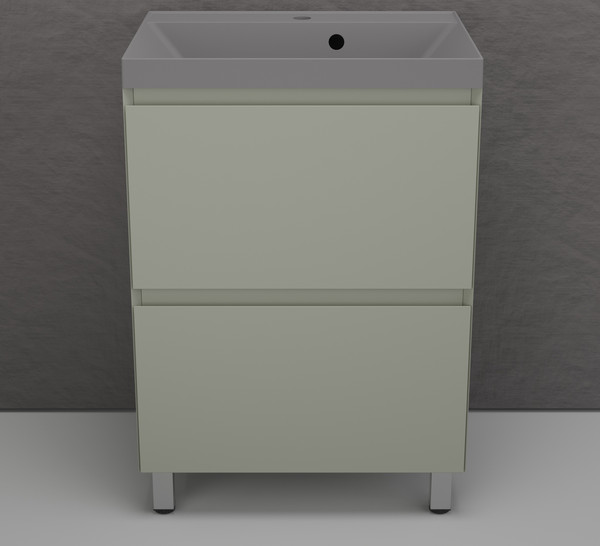 Тумба с умывальником Symbolite Манхэттен 60 Plus 2 ящика + Asti 60x45 - фото