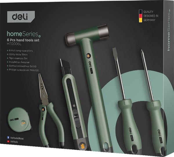 Универсальный набор инструментов Deli Soft Touch / EHT0006L