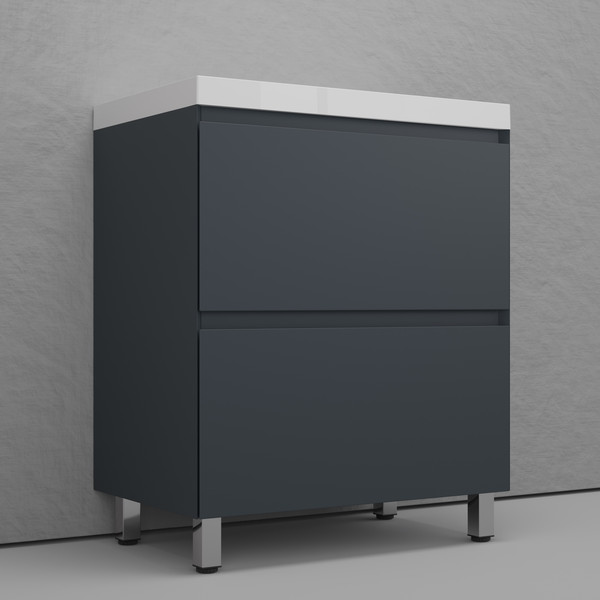 Тумба с умывальником Symbolite Манхэттен 70 Plus 2 ящика + Asti 70x45 - фото