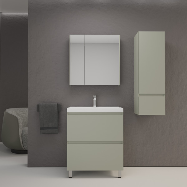 Тумба с умывальником Symbolite Манхэттен 70 Plus 2 ящика + Asti 70x45