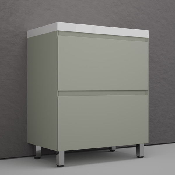 Тумба с умывальником Symbolite Манхэттен 70 Plus 2 ящика + Asti 70x45