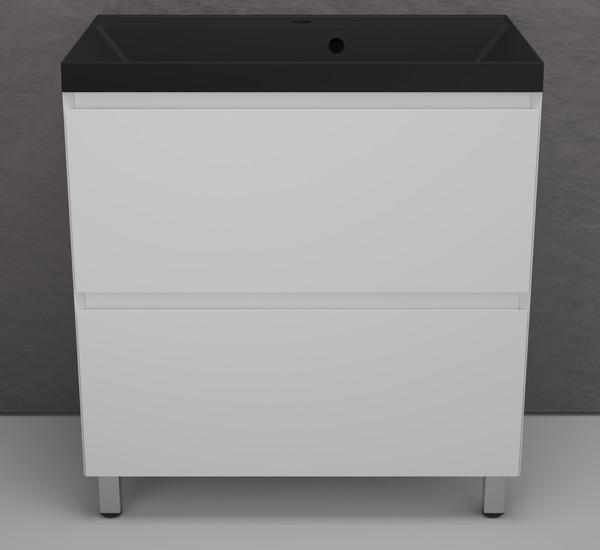 Тумба с умывальником Symbolite Манхэттен 80 Plus 2 ящика + Asti 80x45 - фото