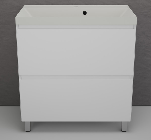 Тумба с умывальником Symbolite Манхэттен 80 Plus 2 ящика + Asti 80x45 - фото