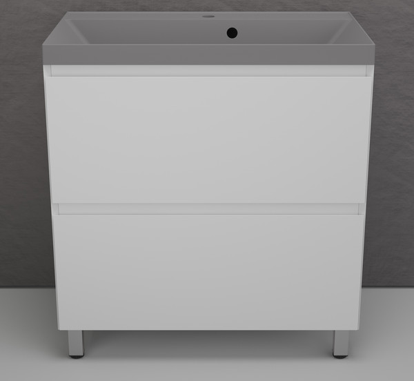 Тумба с умывальником Symbolite Манхэттен 80 Plus 2 ящика + Asti 80x45 - фото