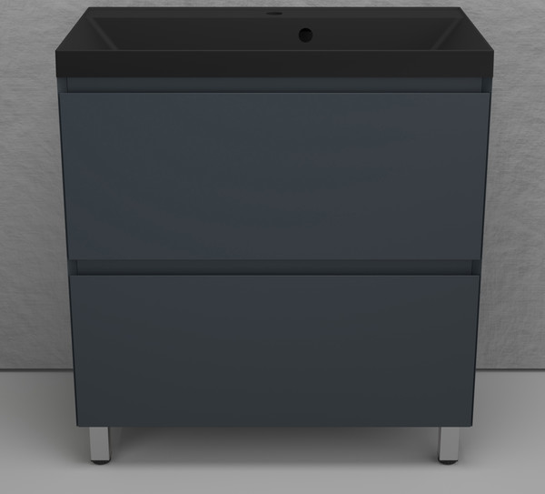 Тумба с умывальником Symbolite Манхэттен 80 Plus 2 ящика + Asti 80x45 - фото