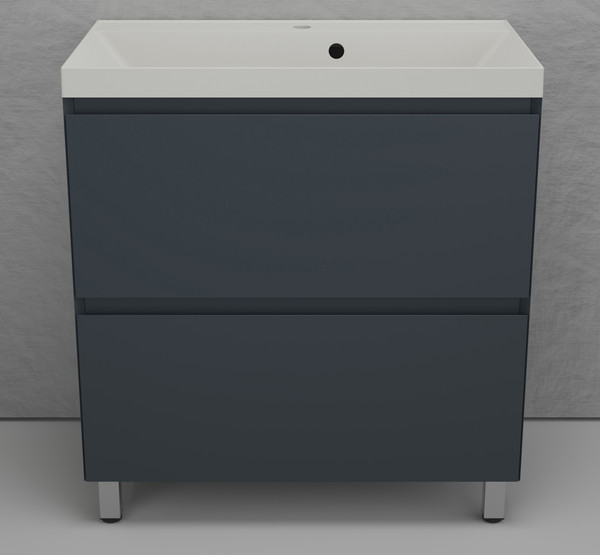 Тумба с умывальником Symbolite Манхэттен 80 Plus 2 ящика + Asti 80x45 - фото