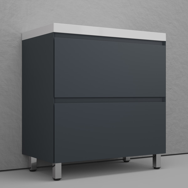 Тумба с умывальником Symbolite Манхэттен 80 Plus 2 ящика + Asti 80x45