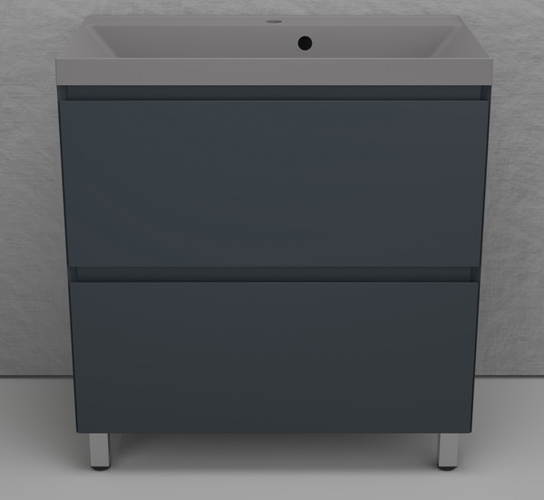 Тумба с умывальником Symbolite Манхэттен 80 Plus 2 ящика + Asti 80x45 - фото