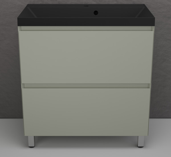 Тумба с умывальником Symbolite Манхэттен 80 Plus 2 ящика + Asti 80x45 - фото