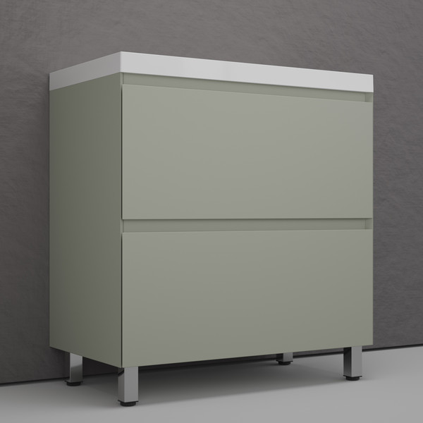 Тумба с умывальником Symbolite Манхэттен 80 Plus 2 ящика + Asti 80x45