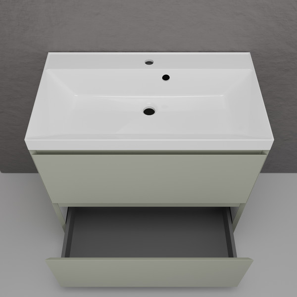 Тумба с умывальником Symbolite Манхэттен 80 Plus 2 ящика + Asti 80x45