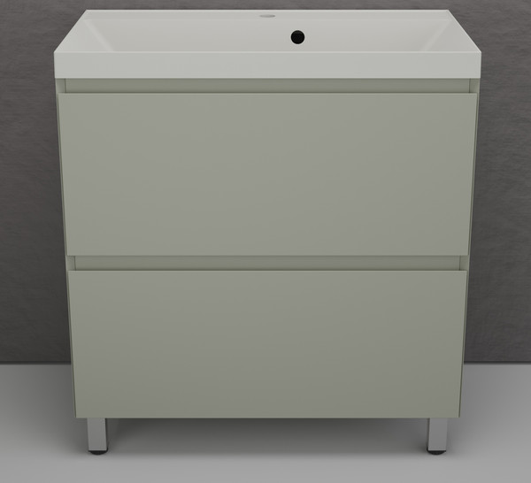 Тумба с умывальником Symbolite Манхэттен 80 Plus 2 ящика + Asti 80x45 - фото