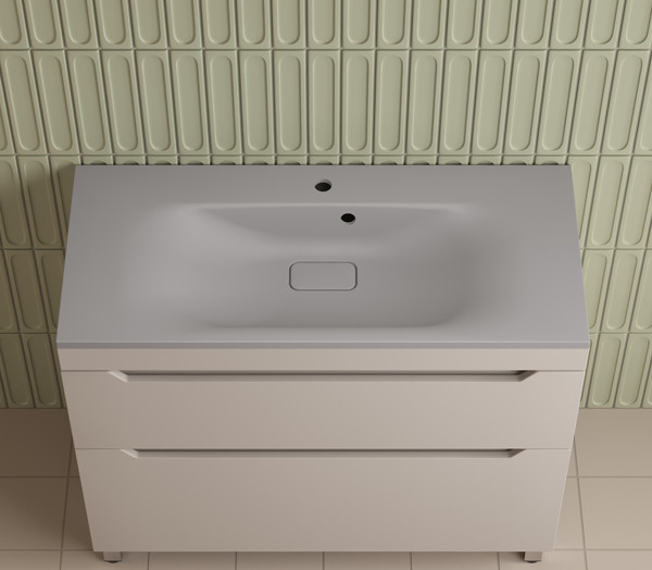 Тумба с умывальником Symbolite Остин 100 Plus 2 ящика + Фортуна 100x45 - фото