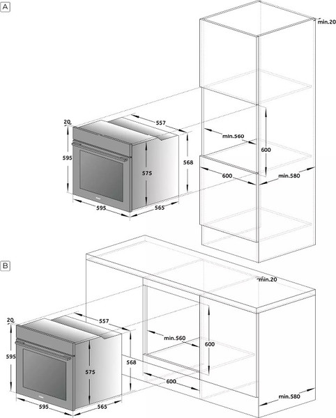 Электрический духовой шкаф Haier HOQ-F6QAN3GB 