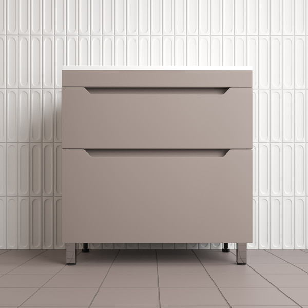 Тумба с умывальником Symbolite Остин 80 Plus 2 ящика + Фортуна 80x45 - фото