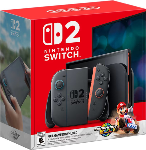 Игровая приставка Nintendo Switch 2+Mario Kar World Bundle+Ugreen CD244 / BEE-S-KB6LA_M_CD2 - фото