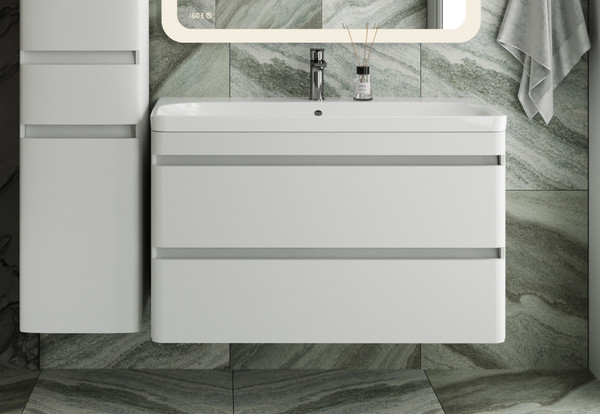 Тумба с умывальником Symbolite Атлантика 100 Люкс Plus + Атлантика 100 - фото